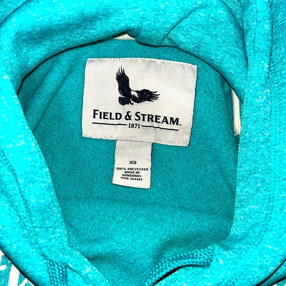 Teal Field and Stream Hoodie